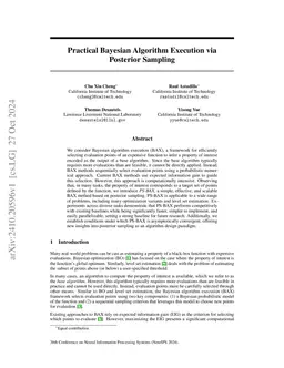 Practical Bayesian Algorithm Execution via Posterior Sampling