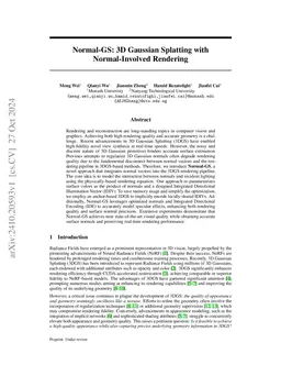 Normal-GS: 3D Gaussian Splatting with Normal-Involved Rendering