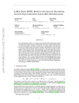 LoRA Done RITE: Robust Invariant Transformation Equilibration for LoRA Optimization