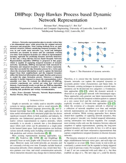 DHPrep: Deep Hawkes Process based Dynamic Network Representation