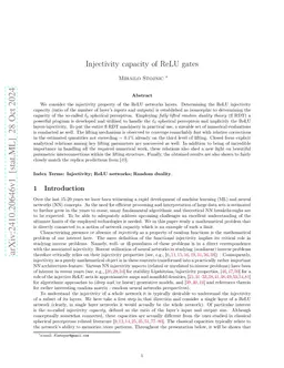 Injectivity capacity of ReLU gates
