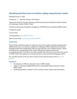 Visualizing attention zones in machine reading comprehension models