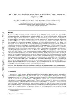 MCI-GRU: Stock Prediction Model Based on Multi-Head Cross-Attention and Improved GRU