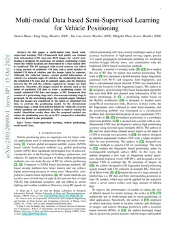 Multi-modal Data based Semi-Supervised Learning for Vehicle Positioning