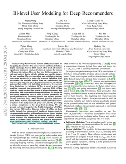 GPRec: Bi-level User Modeling for Deep Recommenders