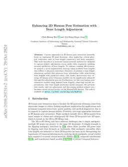 BLAPose: Enhancing 3D Human Pose Estimation with Bone Length Adjustment
