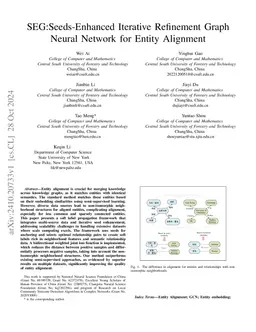 SEG:Seeds-Enhanced Iterative Refinement Graph Neural Network for Entity
  Alignment
