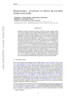 Matryoshka Pilot: Learning to Drive Black-Box LLMs with LLMs