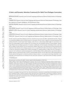 A Static and Dynamic Attention Framework for Multi Turn Dialogue
  Generation