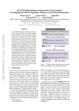 Are LLM-Judges Robust to Expressions of Uncertainty? Investigating the effect of Epistemic Markers on LLM-based Evaluation