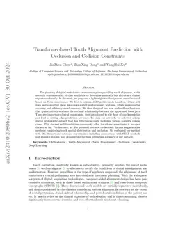 Transformer-Based Tooth Alignment Prediction With Occlusion And
  Collision Constraints