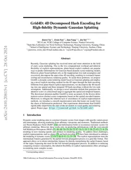 Grid4D: 4D Decomposed Hash Encoding for High-fidelity Dynamic Gaussian
  Splatting