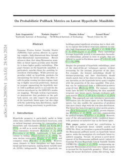 On Probabilistic Pullback Metrics for Latent Hyperbolic Manifolds