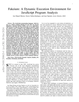 Fakeium: A Dynamic Execution Environment for JavaScript Program Analysis