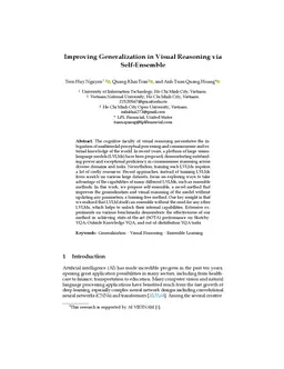Improving Generalization in Visual Reasoning via Self-Ensemble