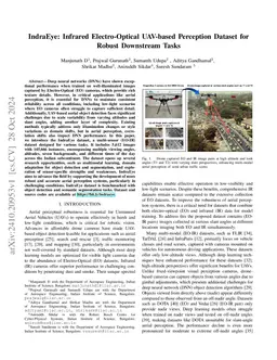 IndraEye: Infrared Electro-Optical UAV-based Perception Dataset for
  Robust Downstream Tasks