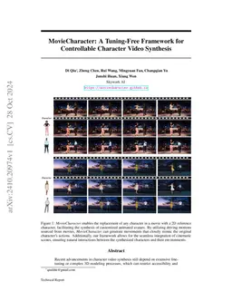 MovieCharacter: A Tuning-Free Framework for Controllable Character Video Synthesis