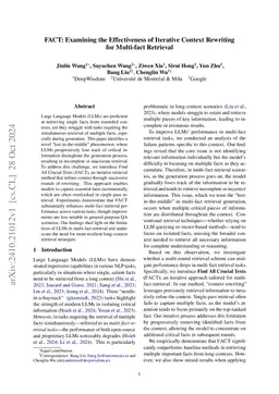 FACT: Examining the Effectiveness of Iterative Context Rewriting for
  Multi-fact Retrieval