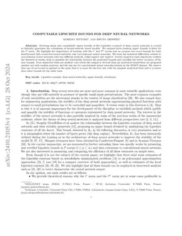 Computable Lipschitz Bounds for Deep Neural Networks