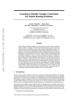 Learning to Handle Complex Constraints for Vehicle Routing Problems
