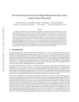 Tree-Wasserstein Distance for High Dimensional Data with a Latent Feature Hierarchy