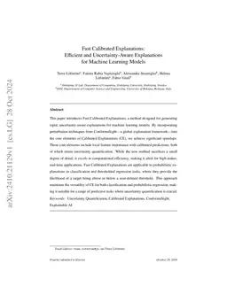 Fast Calibrated Explanations: Efficient and Uncertainty-Aware
  Explanations for Machine Learning Models