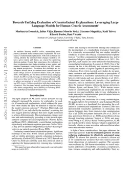 Towards Unifying Evaluation of Counterfactual Explanations: Leveraging Large Language Models for Human-Centric Assessments
