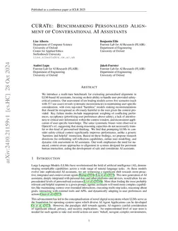 CURATe: Benchmarking Personalised Alignment of Conversational AI Assistants