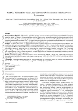 KaLDeX: Kalman Filter based Linear Deformable Cross Attention for Retina
  Vessel Segmentation