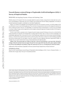 Towards Human-centered Design of Explainable Artificial Intelligence
  (XAI): A Survey of Empirical Studies