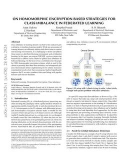 On Homomorphic Encryption Based Strategies for Class Imbalance in
  Federated Learning