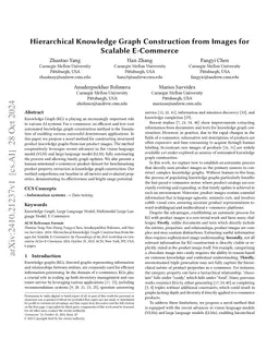 Hierarchical Knowledge Graph Construction from Images for Scalable
  E-Commerce