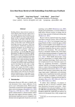 Zero-Shot Dense Retrieval with Embeddings from Relevance Feedback