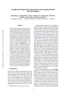 LongReward: Improving Long-context Large Language Models with AI
  Feedback