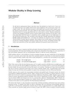 Modular Duality in Deep Learning