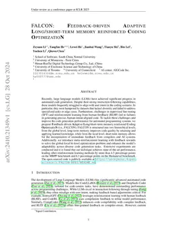 FALCON: Feedback-driven Adaptive Long/short-term memory reinforced Coding Optimization system