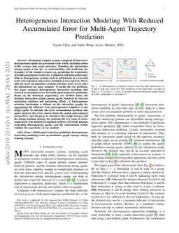 Heterogeneous Interaction Modeling With Reduced Accumulated Error for
  Multi-Agent Trajectory Prediction