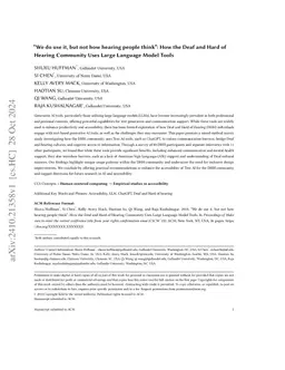 "We do use it, but not how hearing people think": How the Deaf and Hard
  of Hearing Community Uses Large Language Model Tools