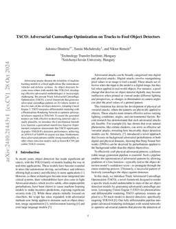 TACO: Adversarial Camouflage Optimization on Trucks to Fool Object Detectors