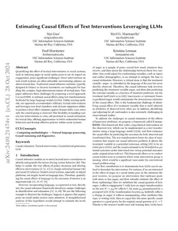 Estimating Causal Effects of Text Interventions Leveraging LLMs