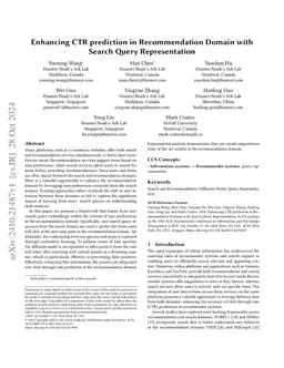 Enhancing CTR Prediction in Recommendation Domain with Search Query
  Representation