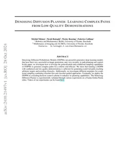 Denoising Diffusion Planner: Learning Complex Paths from Low-Quality
  Demonstrations