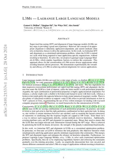 L3Ms -- Lagrange Large Language Models