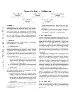 Semantic Search Evaluation