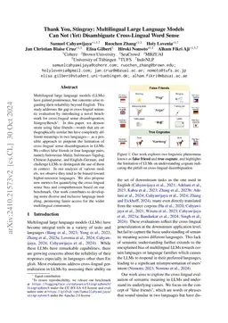 Thank You, Stingray: Multilingual Large Language Models Can Not (Yet)
  Disambiguate Cross-Lingual Word Sense