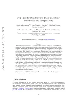 Deep Trees for (Un)structured Data: Tractability, Performance, and
  Interpretability