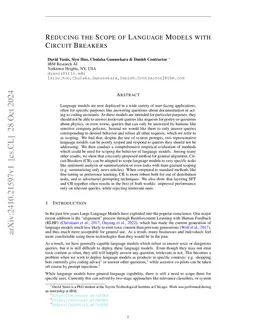 Reducing the Scope of Language Models