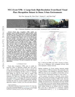 NYC-Event-VPR: A Large-Scale High-Resolution Event-Based Visual Place
  Recognition Dataset in Dense Urban Environments