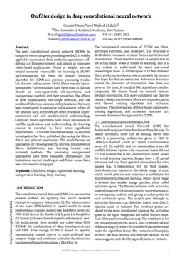 On filter design in deep convolutional neural network