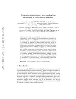 Dimensionality-induced information loss of outliers in deep neural
  networks